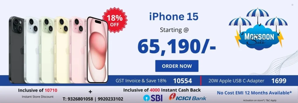 Buy Apple iPhone 15 Online in India at Best Price - izone Digital