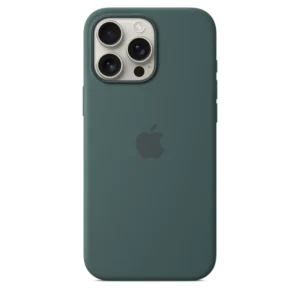 iPhone 16 Pro Max Silicone Case with MagSafe Lake Green