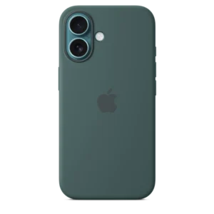 iPhone 16 Silicone Case with MagSafe Lake Green