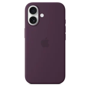 iPhone 16 Silicone Case with MagSafe Plum