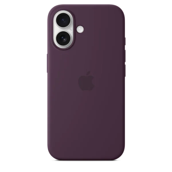 iPhone 16 Silicone Case with MagSafe Plum