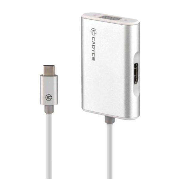 Cadyce USB Type-C ro HDMI + VGA Adapter